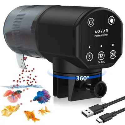 Automatischer Fischfutterautomat, USB, 200 ml, feuchtigkeitsbeständig