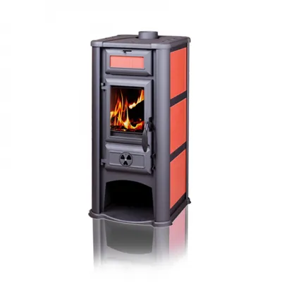 Obrázek produktu pro TIM SISTEM, krbová kamna na TP Lederata 8 kW, červená