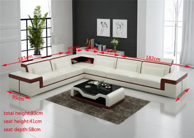 Produktbild von Designer Sofa Couch Ecksofa Polster Garnitur Wohnlandschaft L-Form Ledersofa Neu