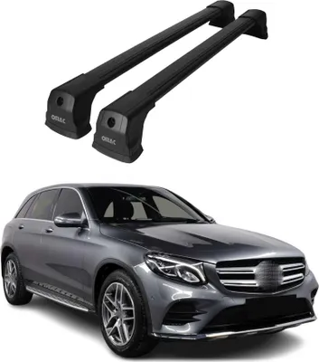 Produktbild von Dachträger Grundtäger für Mercedes GLC C253 2015-2020 75kg Alu Schwarz 2 tlg