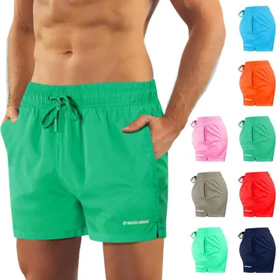 Produktbild von Sesto Senso Herren Badehose – Bequeme Badeshorts mit Innenfutter – Ideal für Strand und Schwimmbad – Grün – Größe XXL