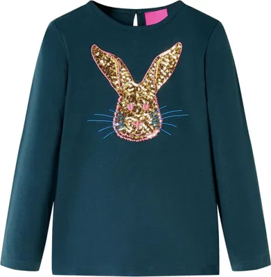 Produktbild von Kinder-Langarmshirt Dunkelgrün 128