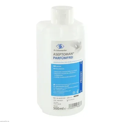 Immagine prodotto di Aseptoman, disinfettante alcolico per mani senza profumo 500 ml