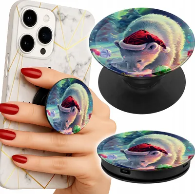 Image de Porte-téléphone Popsocket pour doigts/Ours de Noël Bombers