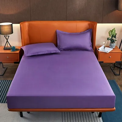 Immagine prodotto di Coprimaterasso per letto con box a molle, 120 x 200 cm, colore viola