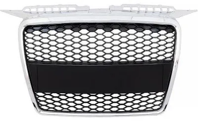 Kühlergrill Sportgrill Wabengrill Grill Chrom Rahmen für Audi A3 8P 2005-2008 – Produktansicht