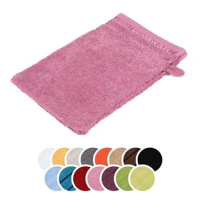 Produktbild von liebling Waschhandschuh, 100% Baumwolle, Serie Potsdam, 17 x 24 cm, 60 Grad waschbar, trocknergeeignet, Farbe: altrosa