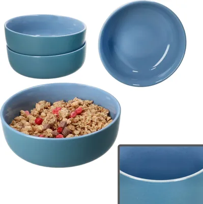 Zdjęcie produktu dla Ritzenhoff 4x Jasper miska Ø14,3cm ocean blue 360ml kamionka 6 os. miska na płatki śniadaniowe