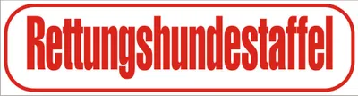 Produktbild von INDIGOS UG - Magnetschild "Rettungshundelstaffel" 30 x 8 cm - Magnetfolie für Auto / LKW / Truck / Baustelle / Firma