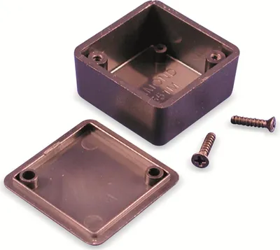 Obrázek produktu pro Plastový kryt HAMMOND 1551MBK, ABS, černý, IP54, 35 × 35 × 20 mm