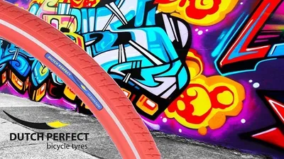 Obrázek produktu pro Dutch Perfect | Buitenband | 28 x 1 1/2" / 40-635 | No Puncture | Červená s odrazem
