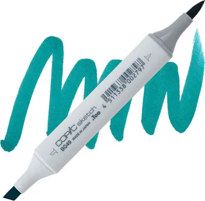 Image de COPIC Sketch double face Pinceau & Ciseau, BG49 Bleu canard