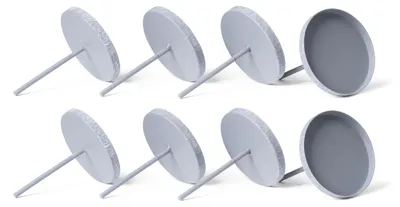 Obrázok produktu pre Novaliv, 8 kusov, držiaky na sviečky, ploché, 6,5 cm, farba: sivá