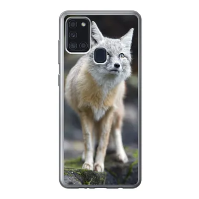 Produktbild von MuchoWow® Handyhülle Schutzhülle Hülle für Samsung Galaxy A21s Fuchs - Makro - Baum Silikon Softcase Handy Hülle - Hartschale