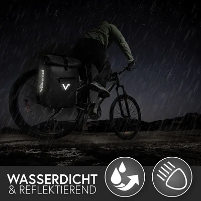 Produktbild von Valkental ValkOne 3in1 Fahrradtasche - perfekt für deinen Alltag!, Farbe:schwarz