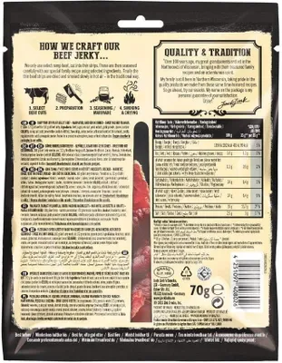 Produktbild von Jack Links Beef Jerky Teriyaki – Proteinreiches Trockenfleisch vom Rind – Getrocknetes High Protein Dörrfleisch – 1 x 25 g