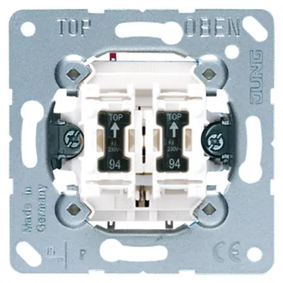 Image de JUNG Bouton-poussoir double 535U5 10 AX 250VAC 2 N.O. 535U5 (535U5)