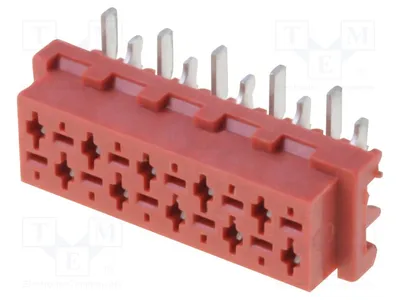 Productafbeelding van 2x Aansluitplaat, contact: PIN 10, 1,5A, female, 30mΩ, DS1015-06-10R6SR - connector, recht