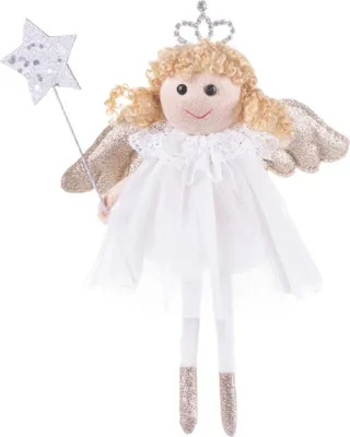 Immagine prodotto di Decorazione MagicHome Natale, Fata, bianca, 14x4x19 cm