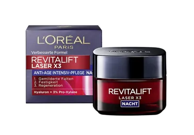 Immagine prodotto di L'Oréal Revitalift Laser X3 Crema notte all'acido ialuronico, 50ml