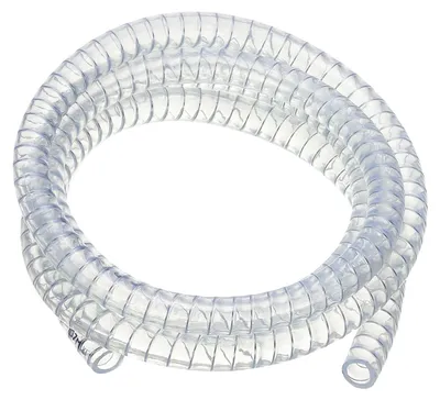 Drahtverstärkter PVC-Schlauch 3 m, 10 mm ID, transparent