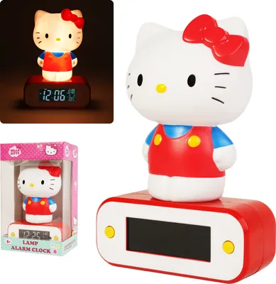 Produktbild von Teknofun Wecker 17 cm mit Leuchtfunktion, Uhrzeit, Datum, Raumtemperatur, 3x AAA oder USB, Offizielles Sanrio Lizenzprodukt