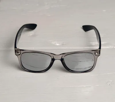Produktbild von Freak Scene Sonnenbrille schwarz transparent - M - silber verspiegelt