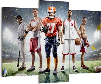 Produktbild von Bild auf Leinwand - Leinwandbild - Sport Sportler - 130x100cm - Wand Bild - Wanddeko - Wandbilder - Leinwanddruck - Bilder - Kunstdruck - Wanddekoration - Leinwand bilder - Wandkunst - CB130x100-3873