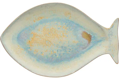Imagen del producto de Plato de servir "Dorade" de Casafina, 43 cm, diseño "Dori", con incrustaciones de nácar