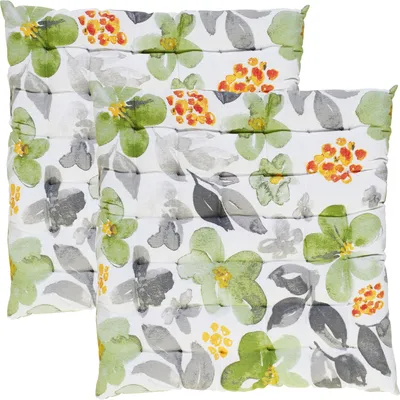 Produktbild von REDBEST Stuhlkissen 2er-Pack grün-grau 40x40x3 cm