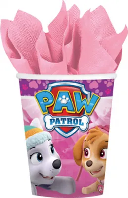 Image de 8 gobelets Pink Paw Patrol USA 250 ml