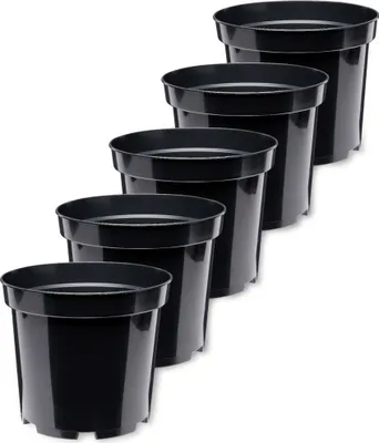 Produktbild von Garronda Blumentopf GD-0025 (5 Stück Schwarz, ⌀ 23cm H 18cm)