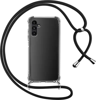 Produktbild von Handyhülle mit Band für Samsung Galaxy A15 Handykette Anti -Schock Transparent Hart Case Kordel Hülle Umhängen Case