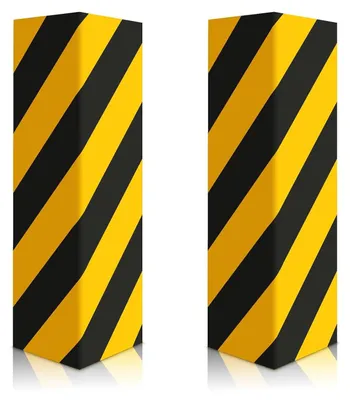 Productafbeelding van Garage Muur Beschermers - Parkeerhulp Hoek - Auto Beschermen - Schokabsorberend Schuim - 40x15 cm - Geel Zwart