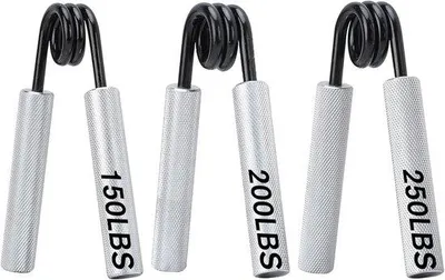 Produktbild von Famanu Handgriffverstärker - 50/100/150/200/250 lbs - Metall - Rutschfest - Fingerverstärker - Griffkrafttrainer - Muskelaufbau