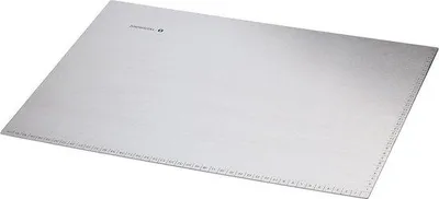 Immagine prodotto di Tavolo da cucina in acciaio 435 x 32 cm - con indicazioni delle dimensioni - tagliere antibatterico - per impasti e carne