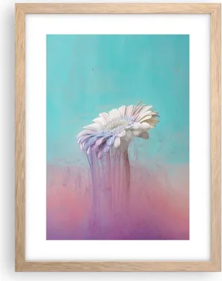 Produktbild von Gerahmtes Poster - Rahmen in heller Eiche - Modern Grafik Blume - 30x40 cm - Wand Bild - Wanddeko - Wandbilder - Kunstposter - Wandposter - Bilderrahmen - Bilder - Kunstdruck - P2NPA30x40-4534