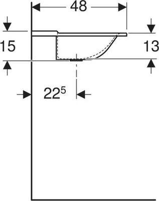 Produktbild von Geberit Xeno2 Wandbidet ohne Überlauf, weiß, KeraTect