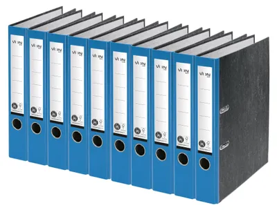 Produktbild von VON Leitz Ordner A4, 10er Pack, 100 % Recyclingpapier, 50 mm Rückenbreite, Für 3