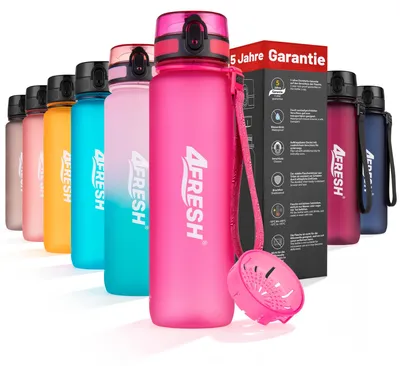 Image de Gourde 4FRESH 1000 ml en Tritan – Gourde sans BPA avec filtre, étanche, ouverture en un clic et dragonne