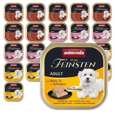 Zdjęcie produktu dla Animonda Vom Feinsten Adult 22x150g Mokra Karma Dla Psa Mix Smaków Królik Kurczak Wołowina