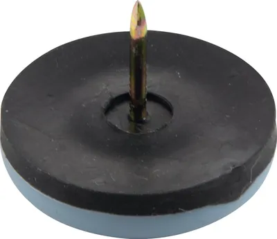 Produktbild von Teflongleiter Möbelgleiter mit Nagel rund ø 32 mm Höhe 8 mm, HDPE Gleitauflage