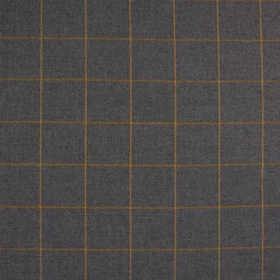 Produktbild von Bekleidungsstoff Meterware Karostoff Gitter Vierecke grau 1,45m
