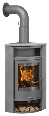 Produktbild von Oranier | Kaminofen | Polar Eck | 6,5 kW | Gussgrau, Speckstein