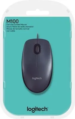 Image de Logitech M100 - Maus - rechts- und linkshändig - optisch - 3 Tasten - kabelgebunden