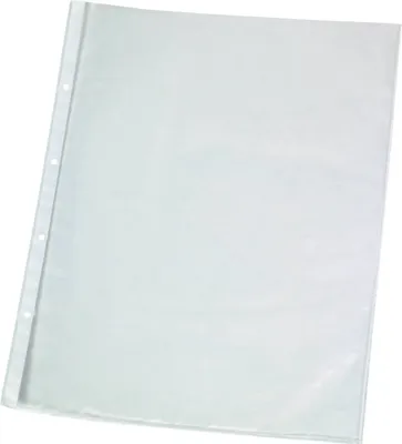 Produktbild von Q-CONNECT - Q-CONNECT geperforeerde showtas 11-gaatsperforatie, glashelder, 75 micron, pak van 10 stuks