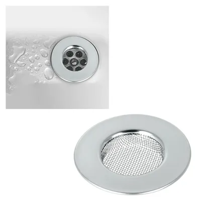 3er-Set Edelstahl-Abflusssiebe Für Küche & Bad – Haarsieb Gegen Verstopfungen In Dusche, Badewanne Und Waschbecken (7,7 Cm, Mit Stanzlöchern) Inkl. 15 Einweg-Filter