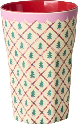 Produktbild von Rice Melamin Becher - Creme Diamond Christmas Tree 400ml