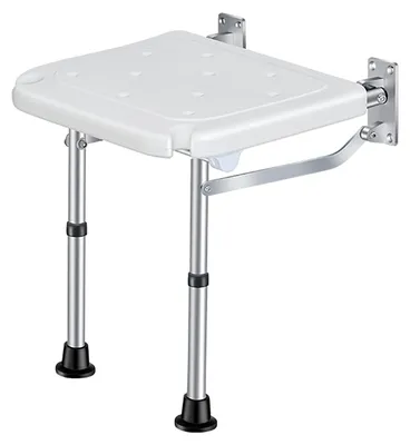 Immagine prodotto di Sedia da doccia, capacità di carico 180 kg, pieghevole, antiscivolo, bianca, per il bagno