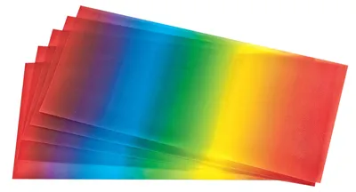 Produktbild von Transparentpapier "Regenbogen", 5 Blatt, 22x51cm